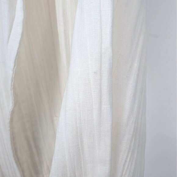 Purecare Dr. Weil Robe Women L/XL Linen Blend Featherweight Front Tie Minimalist - Picture 5 of 15